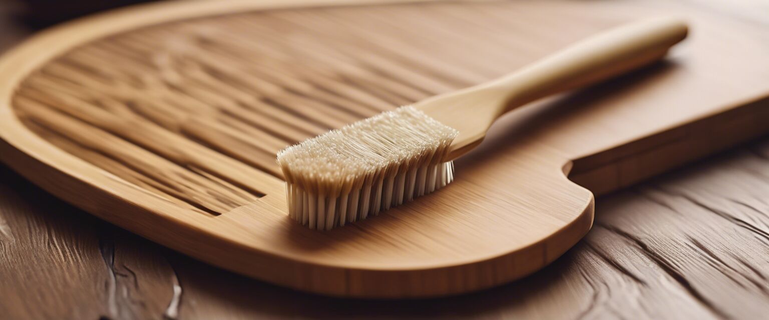 Natural bristle nail brush and bamboo nail file