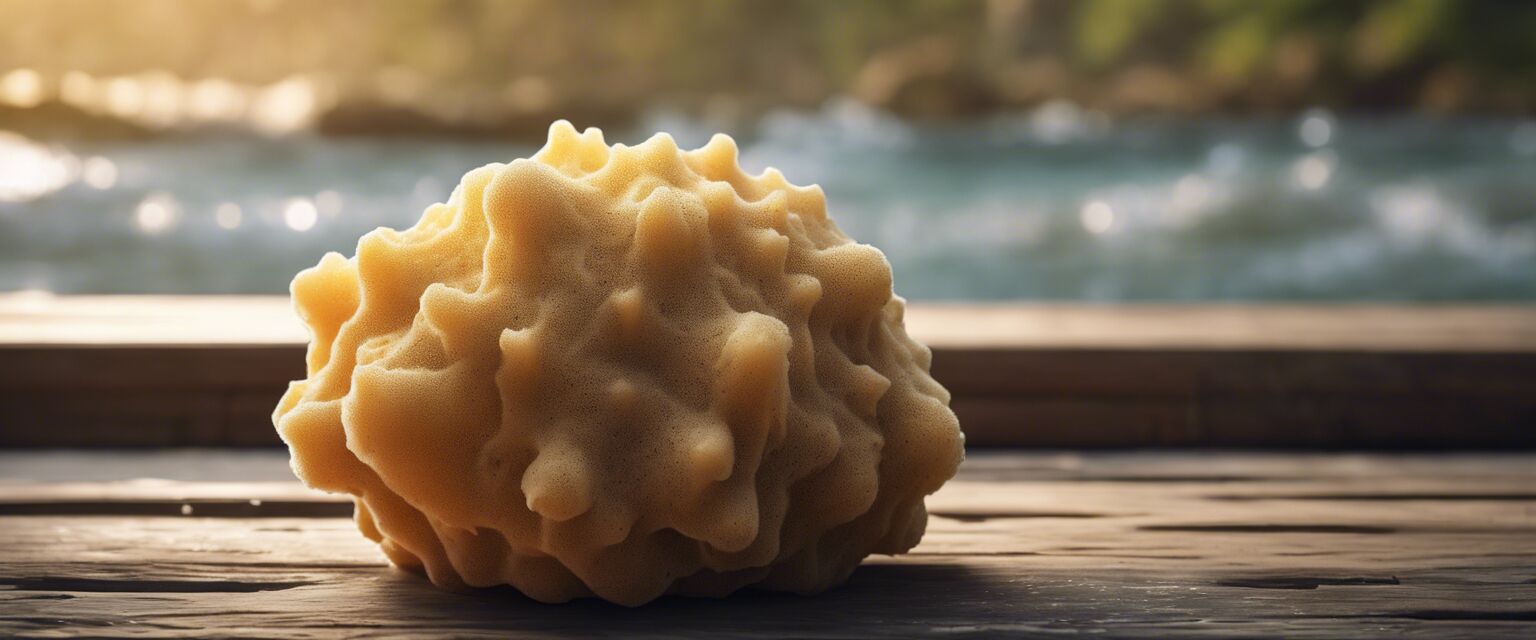 Natural sea sponge in a neutral environment