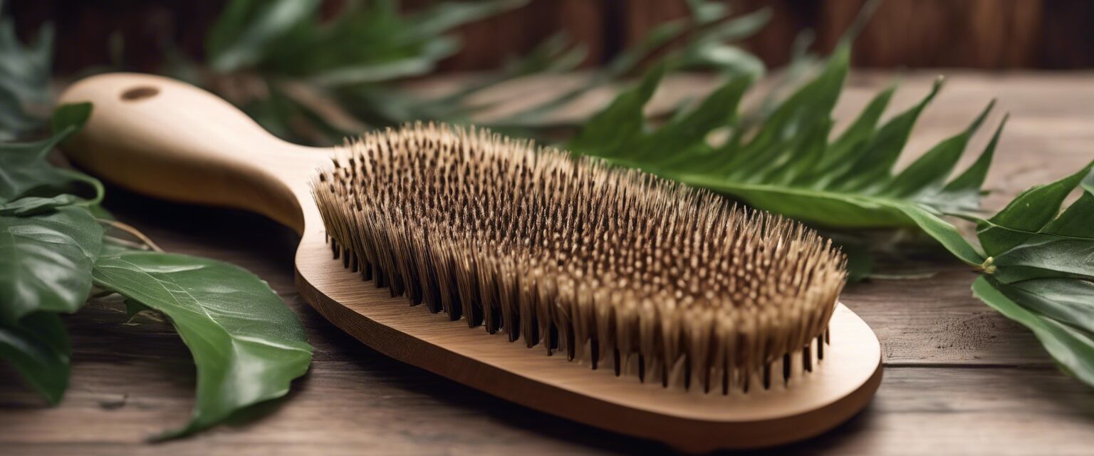 Wooden hair brush